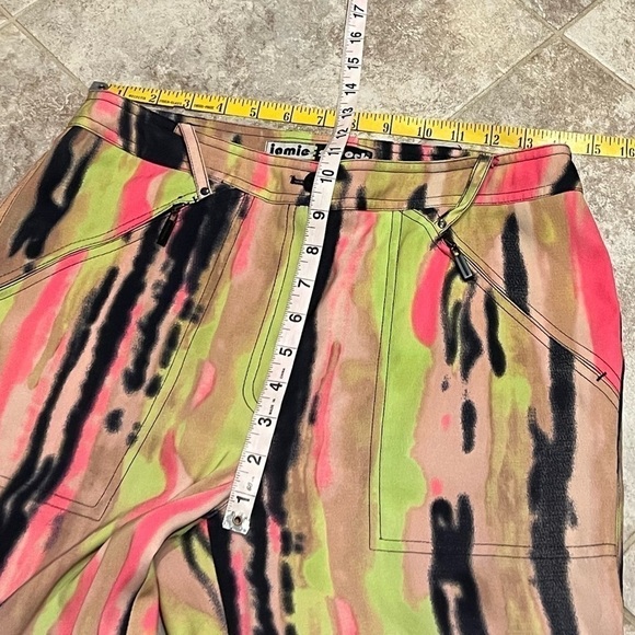 Jamie Sadock Knee Capri Pants Colorful Neon High Rise Pockets Stretch Athletic 6 - Picture 6 of 9